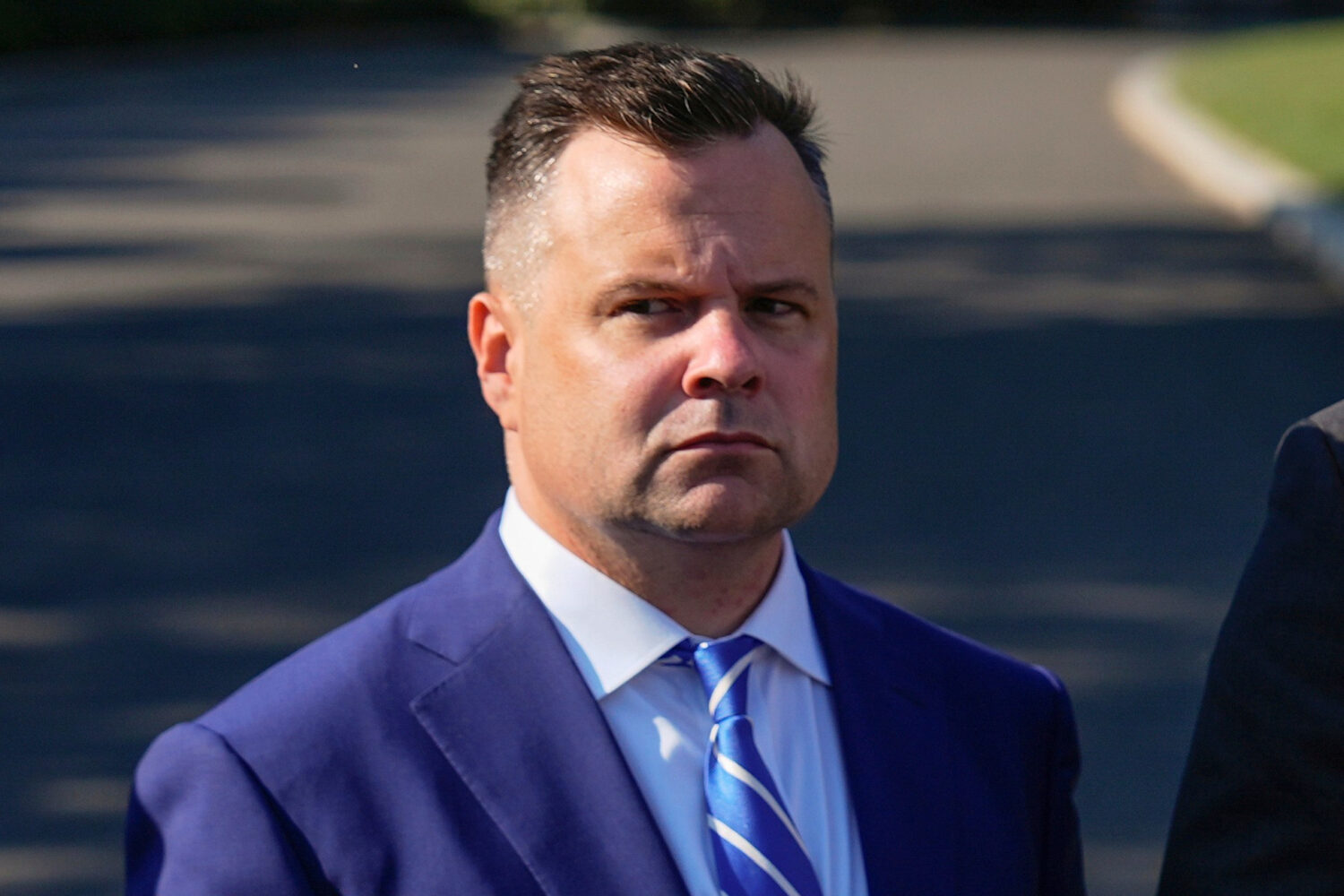 FILE - Director of the Federal Housing Finance Agency Bill Pulte, speaks to reporters at the White ...