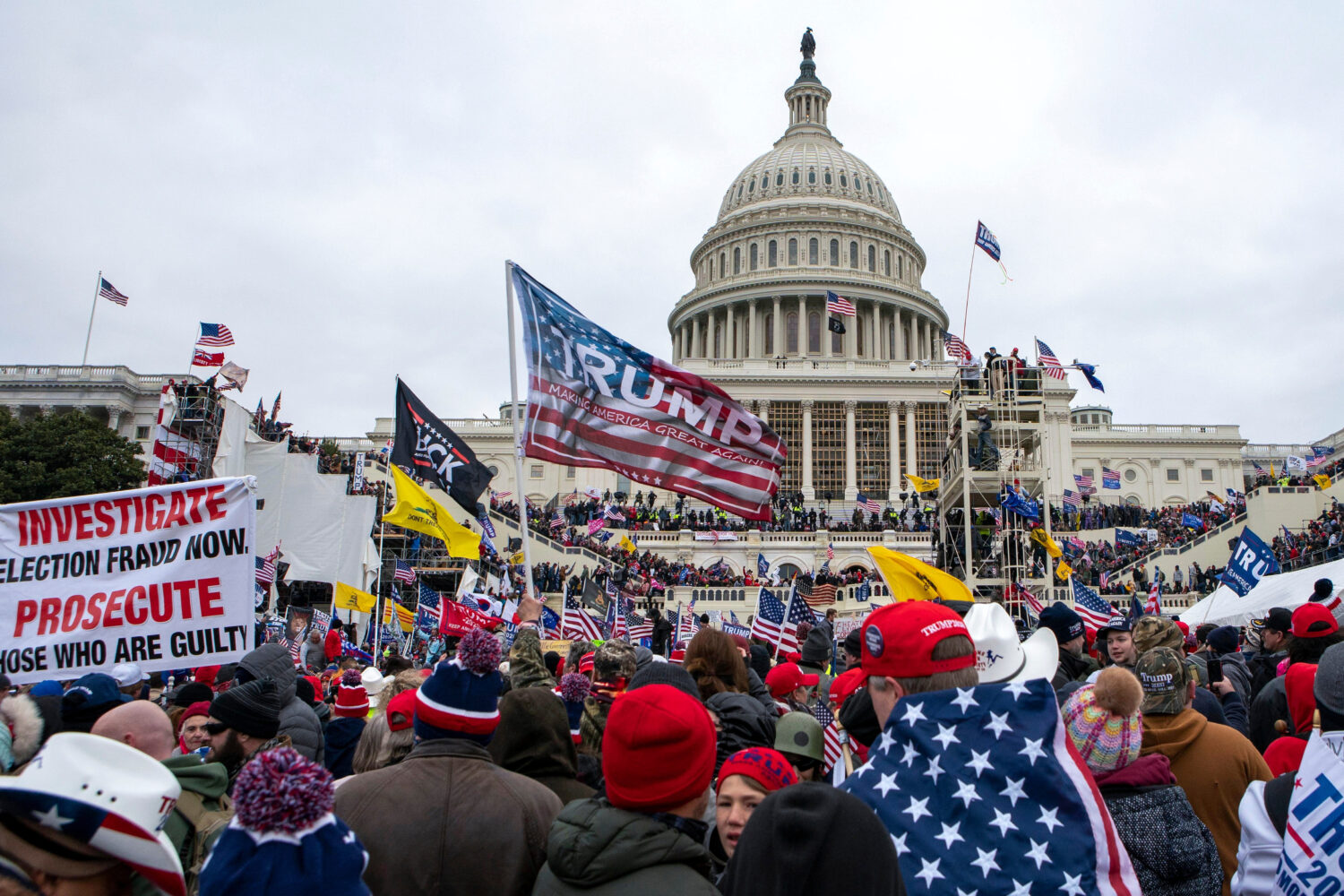 FILE - Rioters loyal to President Donald Trump rally at the U.S. Capitol in Washington, Jan. 6, 202...