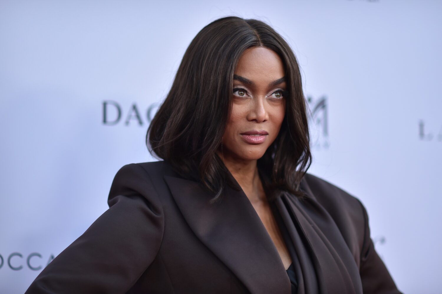 FILE - Tyra Banks arrives at an event, April 24, 2025, in Beverly Hills, Calif. (Photo by Richard S...