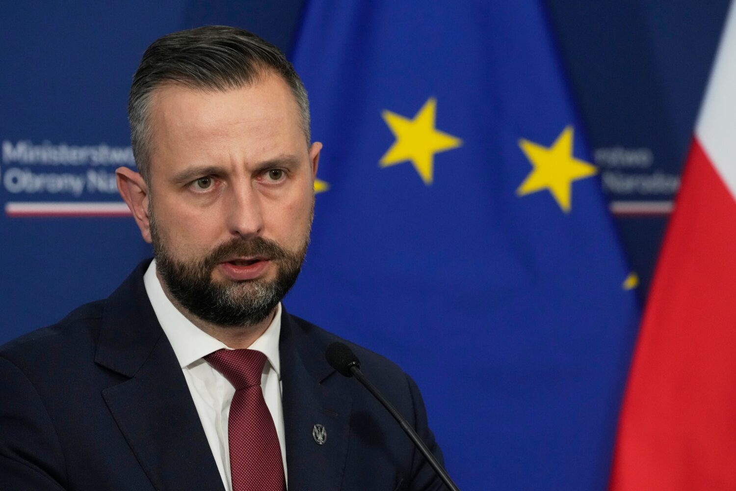 FILE - Poland's Deputy Prime Minister and Defence Minister Wladyslaw Kosiniak-Kamysz speaks during ...