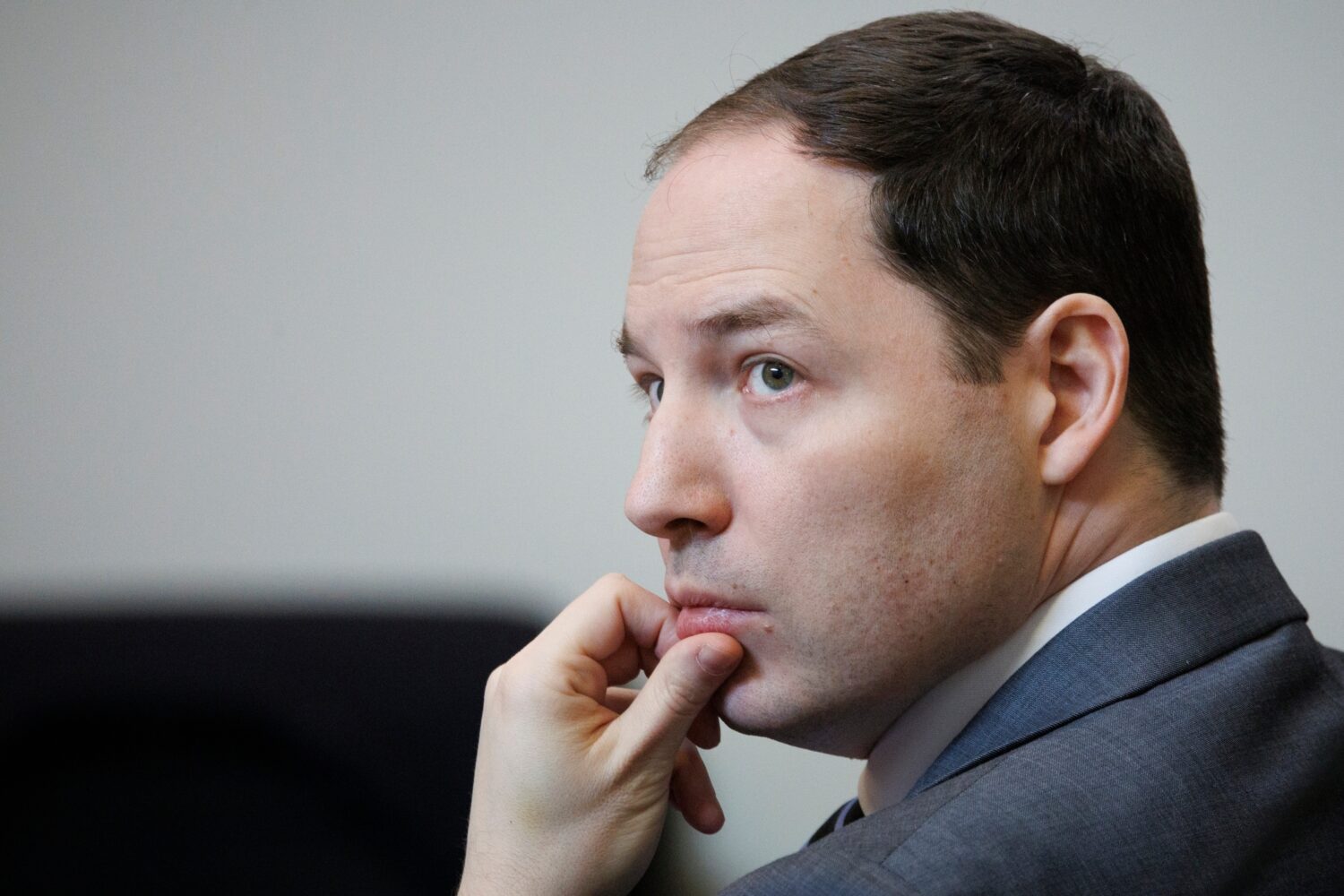 FILE - Brendan Banfield looks on during the double murder trial for Brendan Banfield in Fairfax Cou...