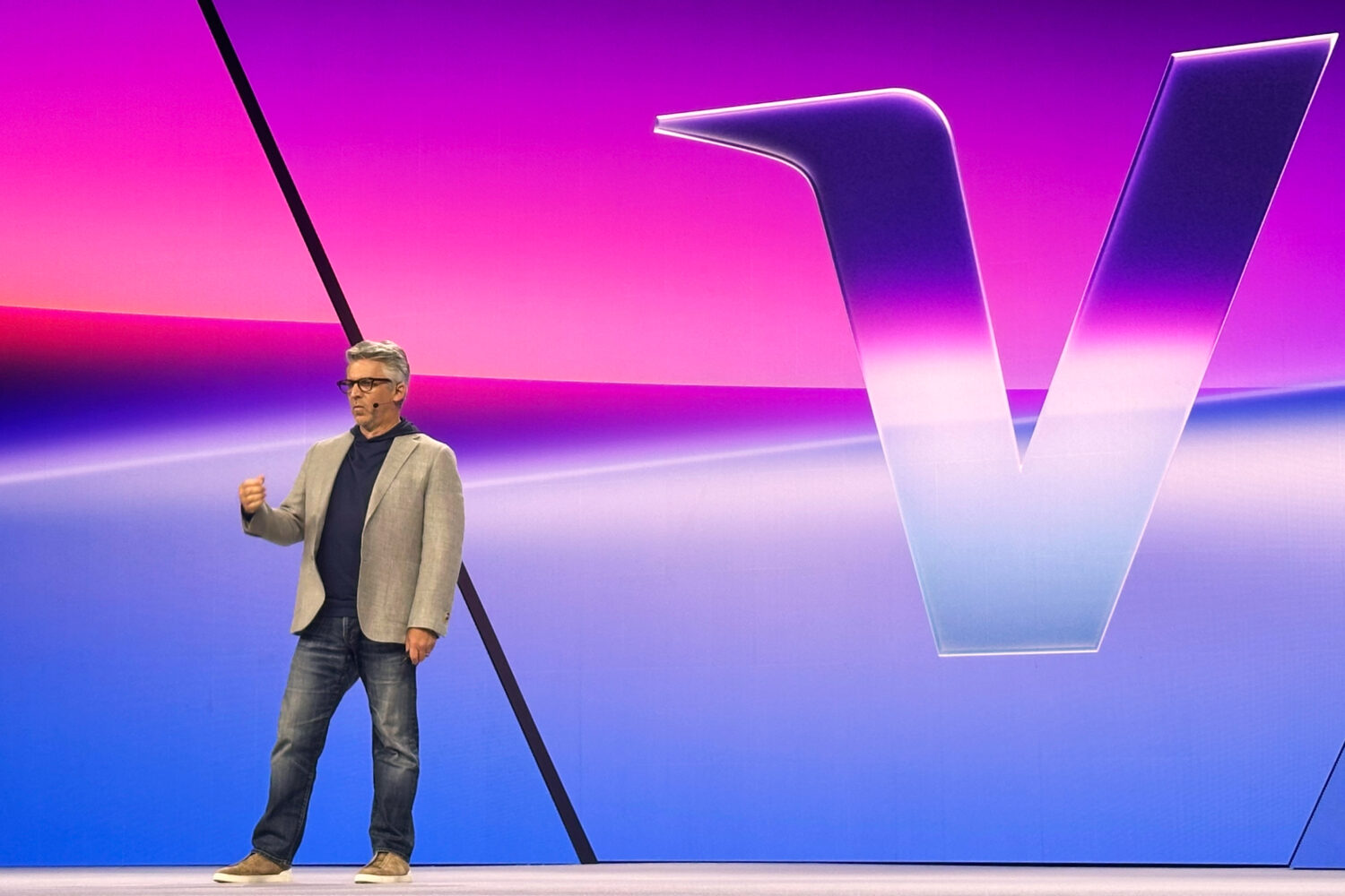 Jack Forestell, Visa's chief product and strategy officer, speaks at the Visa Payments Forum in San...