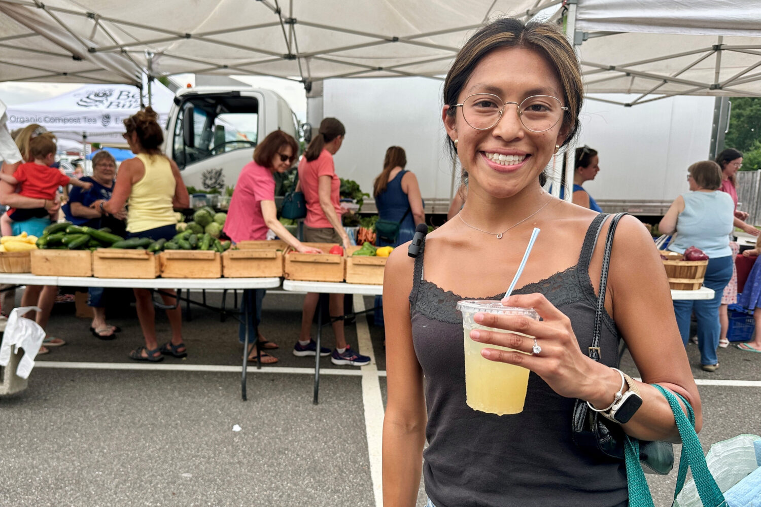 Madeline Capodilupo poses for a photo at a farmers market in Bedford, N.H., Tuesday, June 30, 2026....