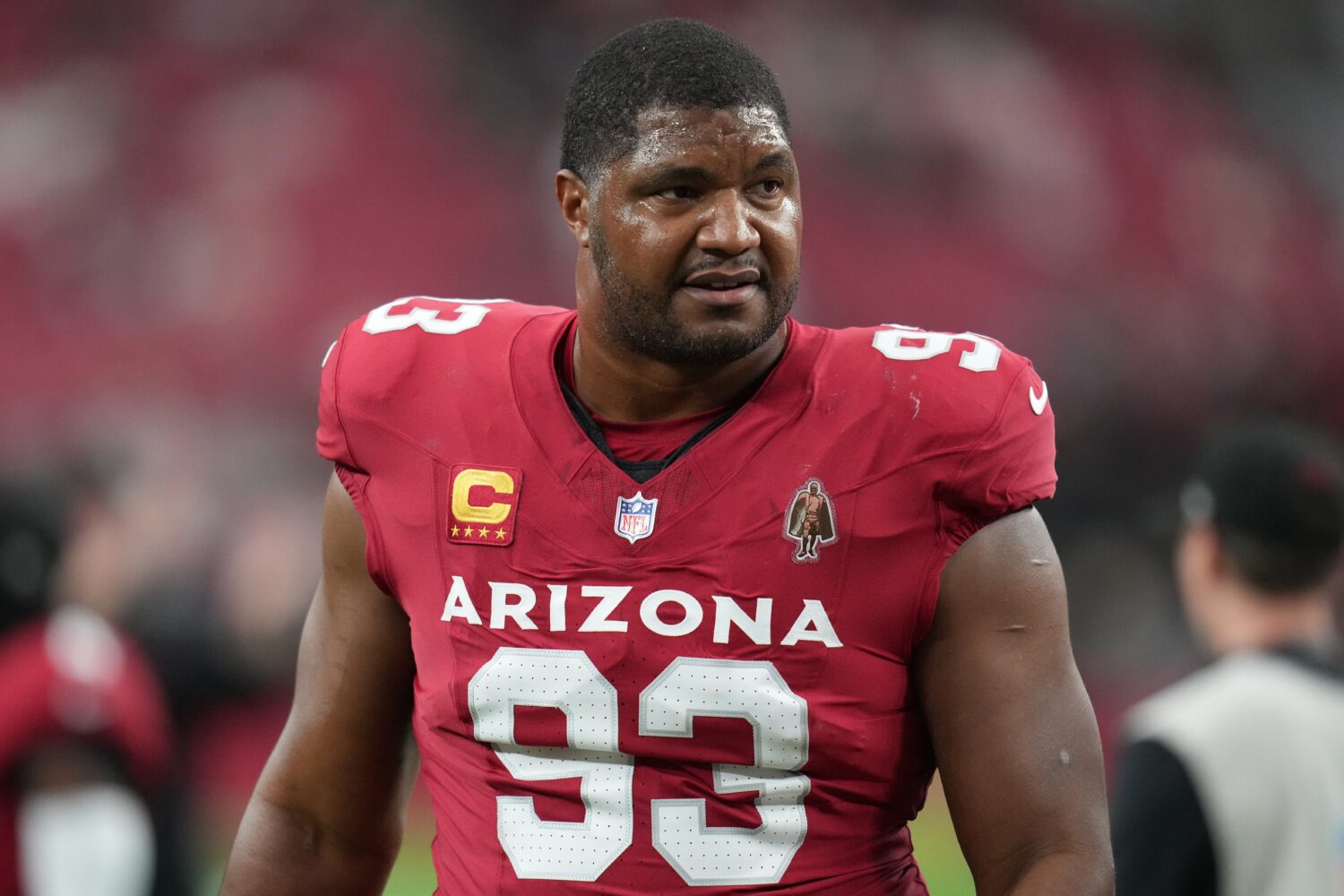 FILE - Arizona Cardinals defensive tackle Calais Campbell (93) during an NFL football game against ...