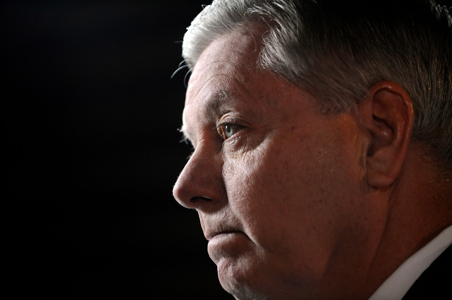 FILE - Sen Lindsey Graham, R-S.C., speaks to the media before the CBS News Republican presidential ...