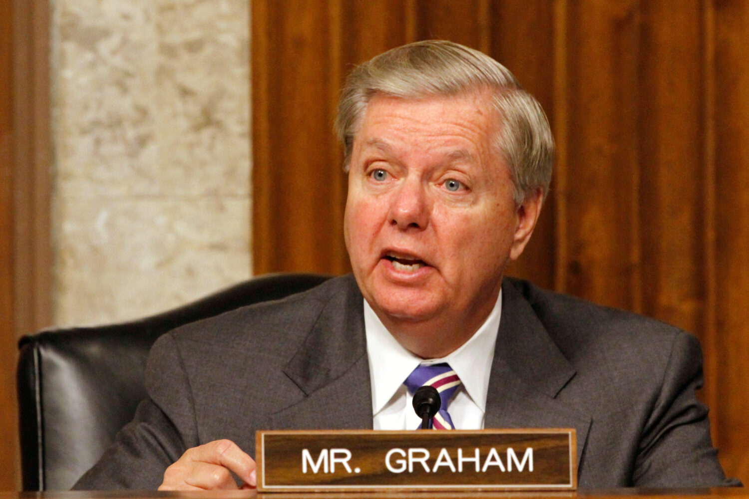 FILE - Sen. Lindsey Graham, R-S.C. speaks on Capitol Hill in Washington,, July 11, 2017, during a h...