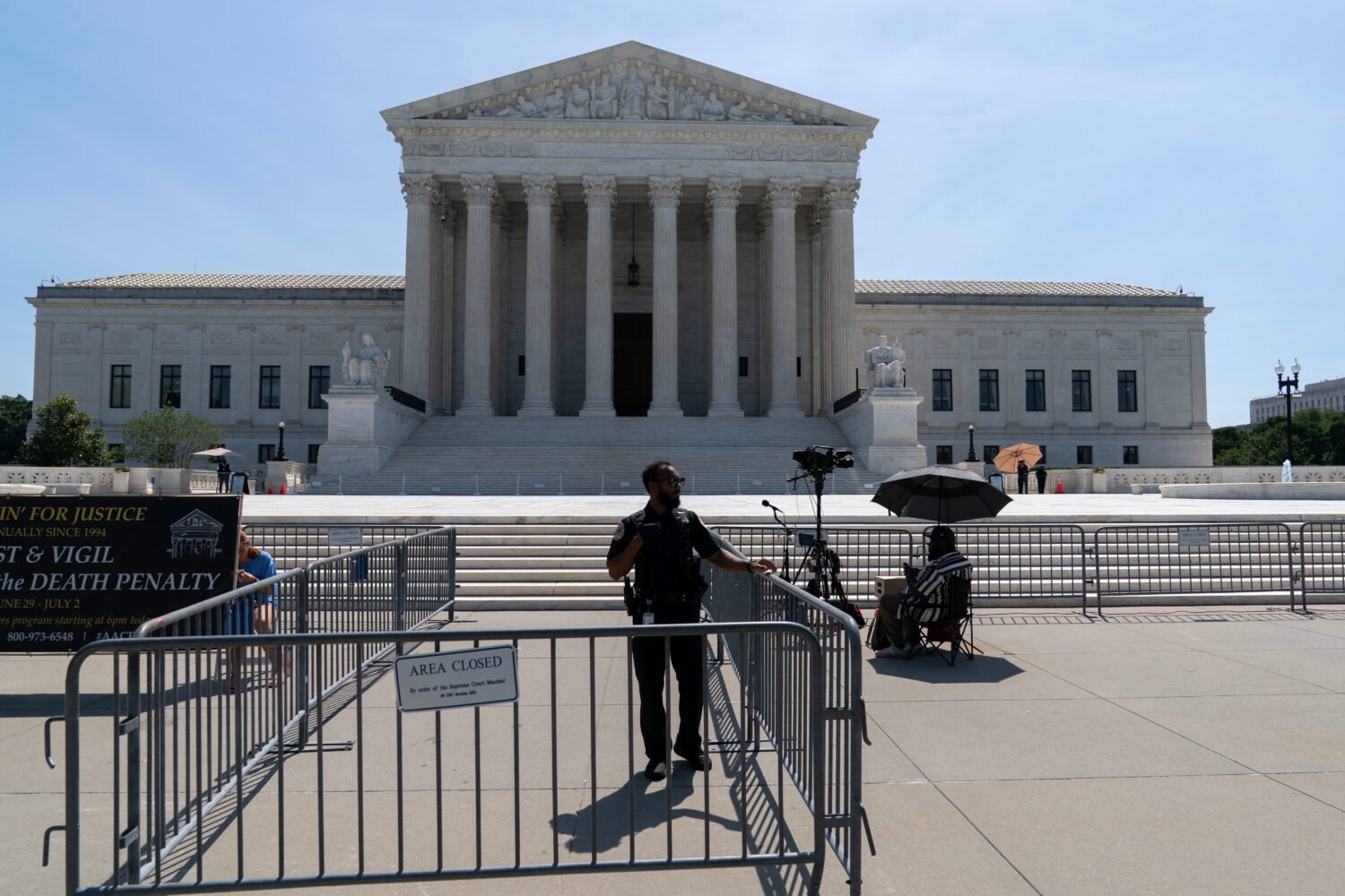 The Supreme Court is seen Tuesday, June 30, 2026, on Capitol Hill in Washington. (AP Photo/Jose Lui...