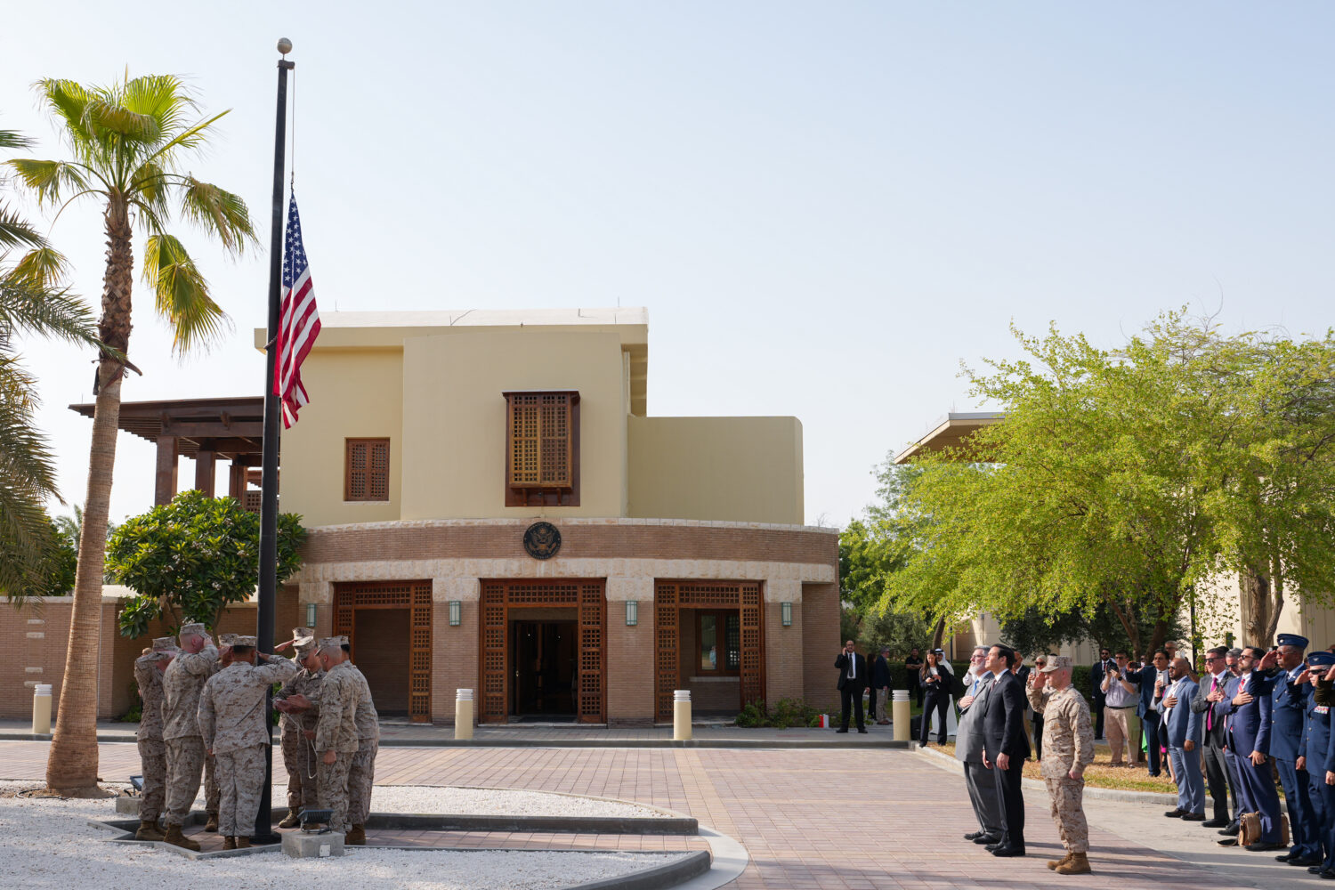 FILE - U.S. Secretary of State Marco Rubio and Steven Butler, charge d'affaires ad interim of the U...