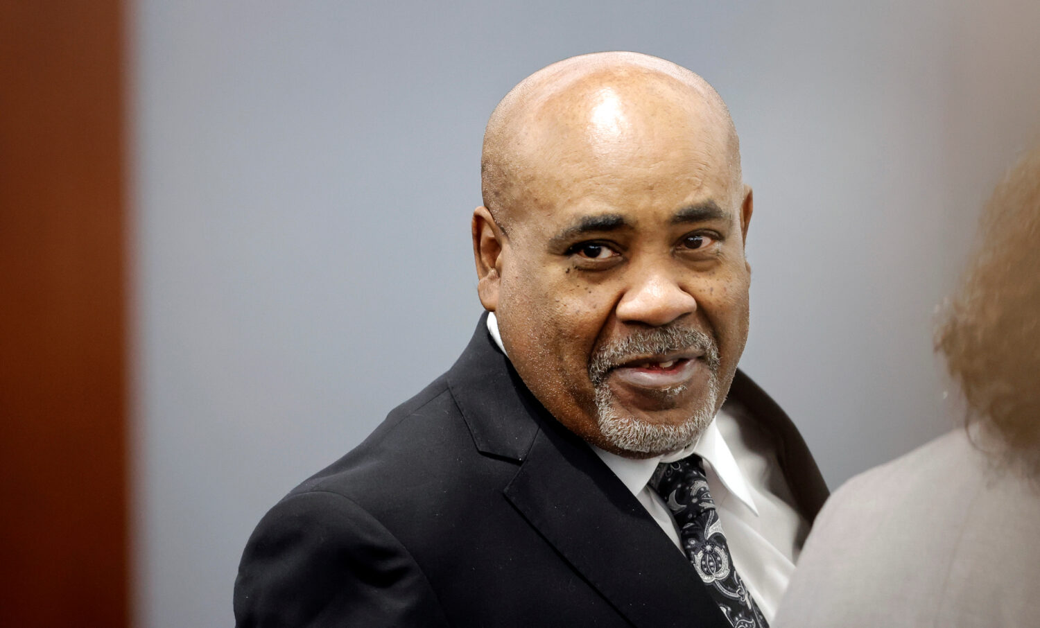 Duane Davis appears in court during his murder trial, related to the 1996 killing of rapper Tupac S...